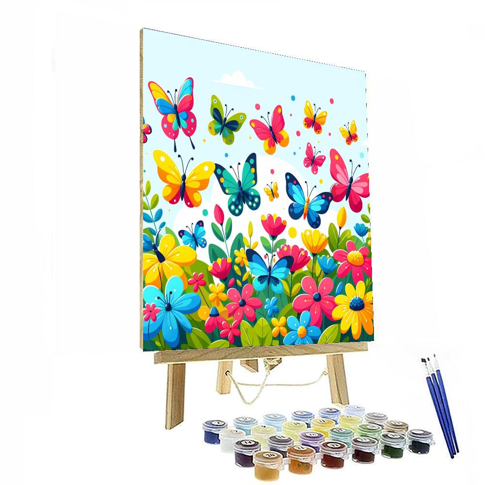 Busy Butterfly Bliss Painting Number Kit