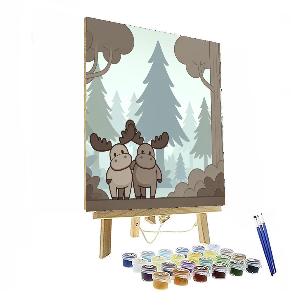 Majestic Moose Mates Numbered Painting Kits