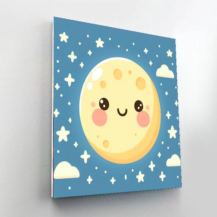 Whimsical Moon Paint By Numbers Art