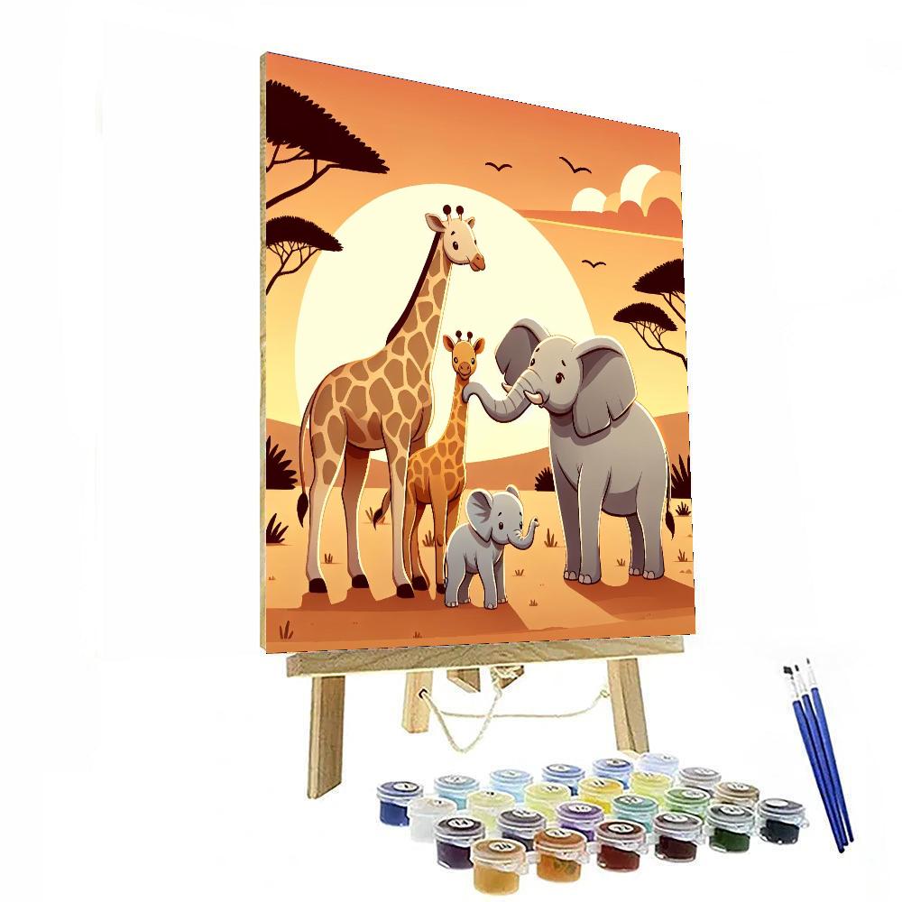 Sunset Savanna Celebration Painting By Numbers Kit
