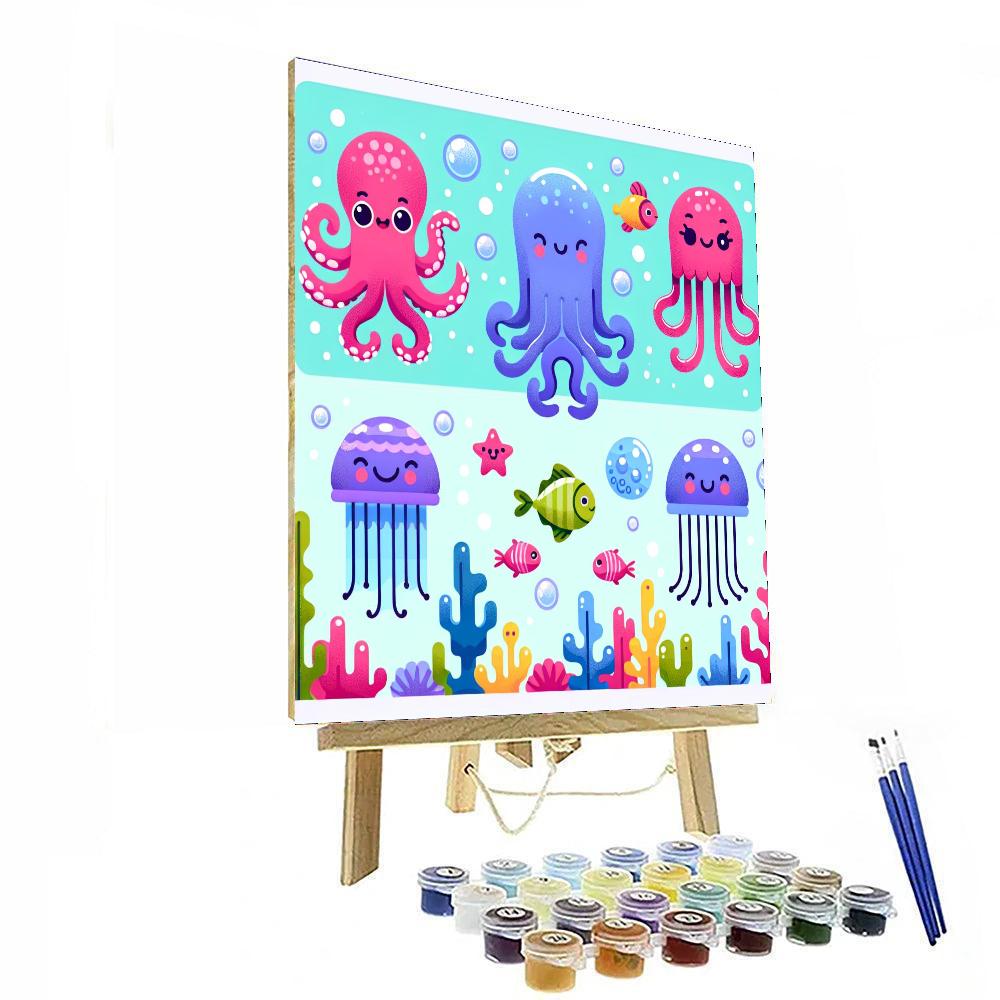 Quirky Ocean Critters Painting By Numbers Kit