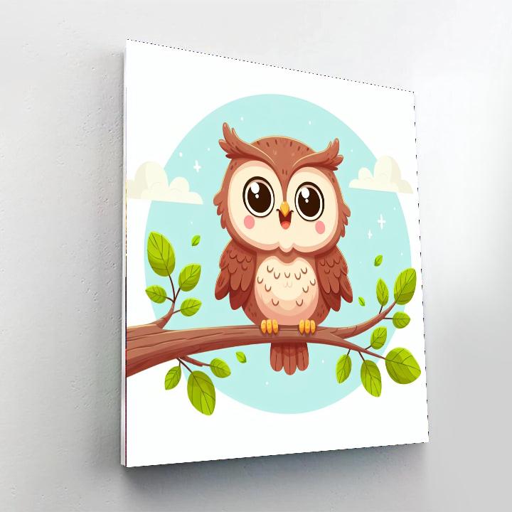 Witty Owl Number Painting