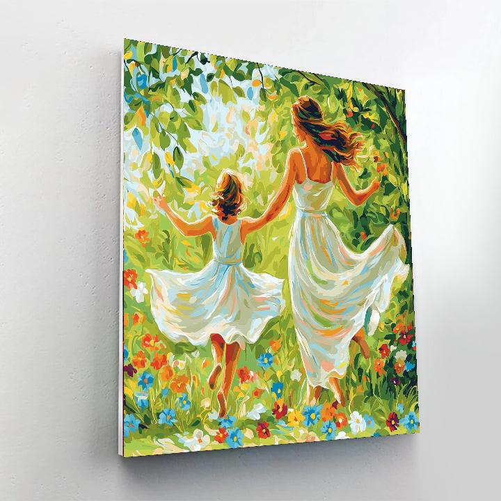 Mom And Me In Harmony Painting Number Kit