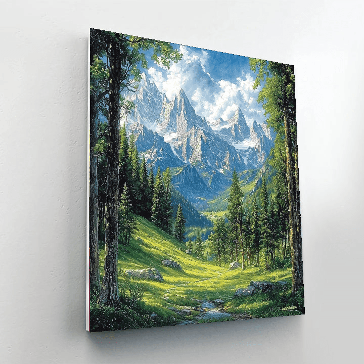 Albert Bierstadt Inspired Harmonious Mountains  Paint By Numbers Kits