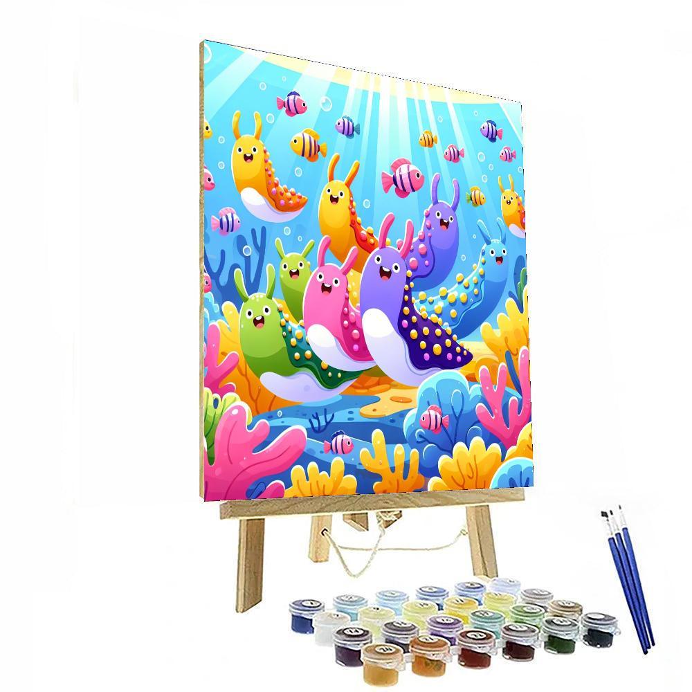 Silly Sea Slug Race Paint By Numbers