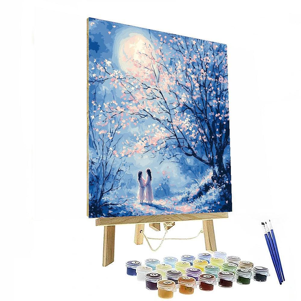Under The Cherry Moon Number Painting