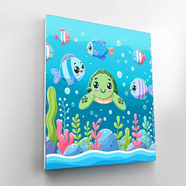 Charming Turtles Number Painting