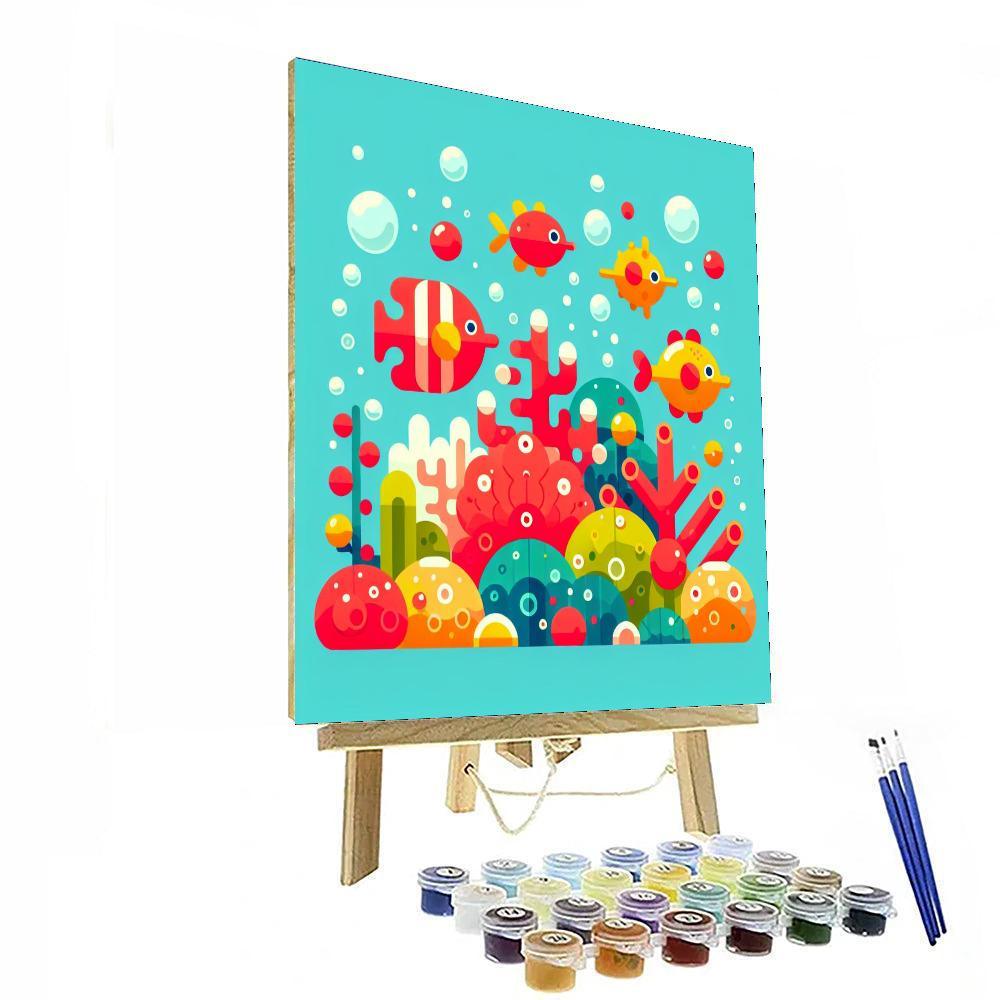 Colorful Coral Reef Carnival Paint By Numbers Kits