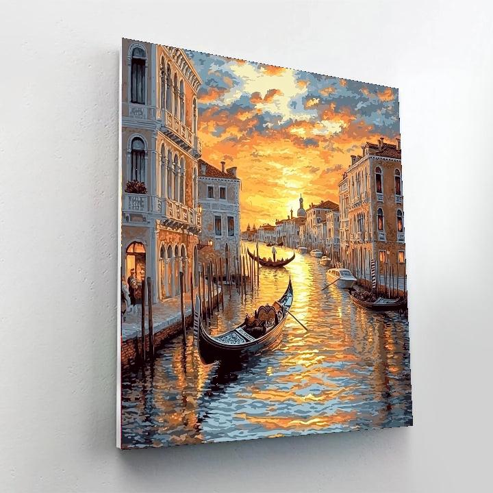 Francesco Guardi Inspired Venetian Reverie  Number Painting