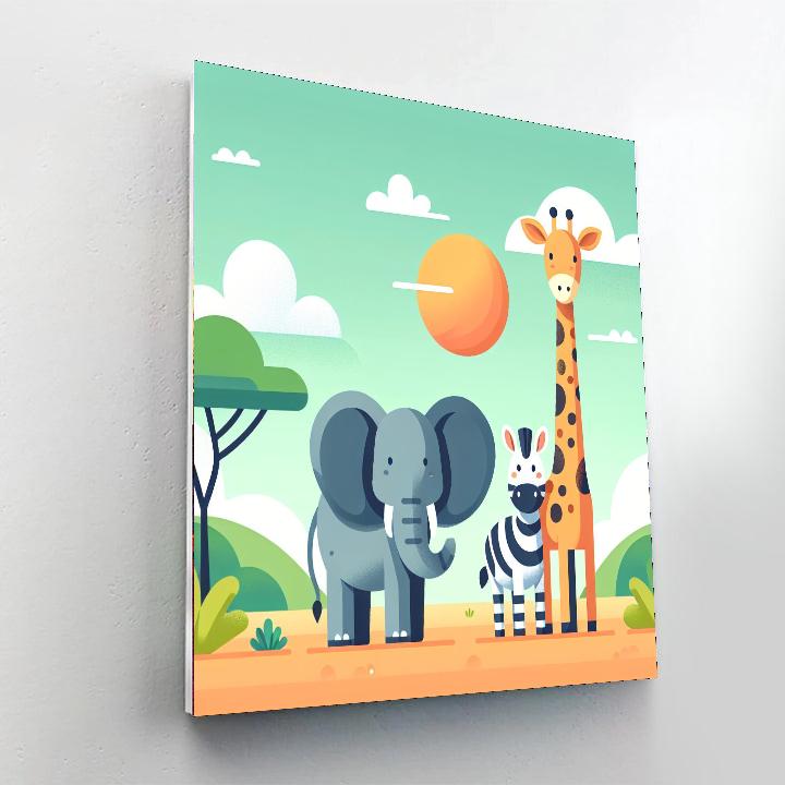 Animal Safari Discovery DIY Paint By Numbers