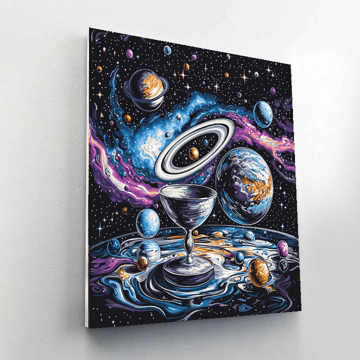 René Magritte Inspired Space Odyssey Illusion  Paint By Color