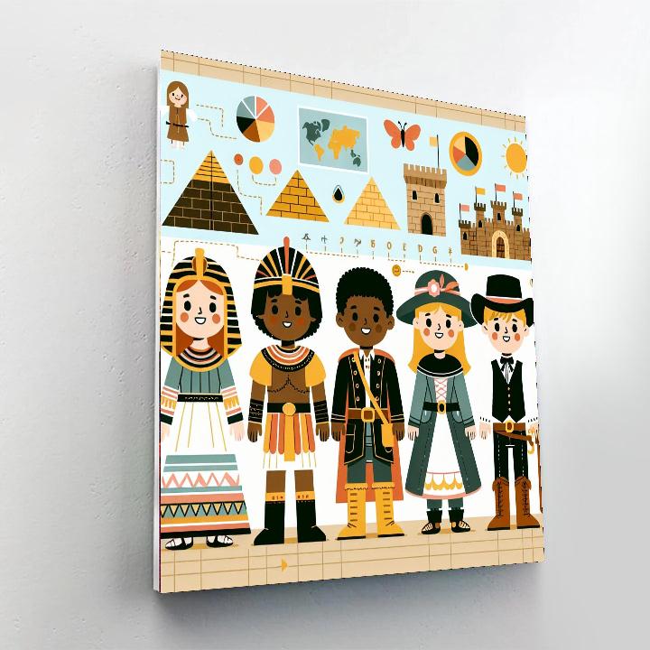 Time Traveling Tots Number Painting