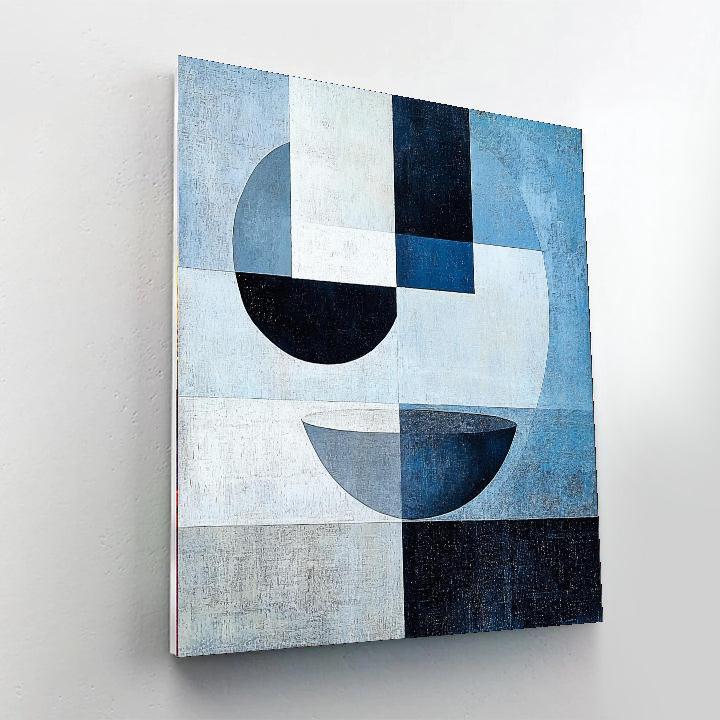 Kazimir Malevich Inspired Geometric Tranquility  Paint By Color