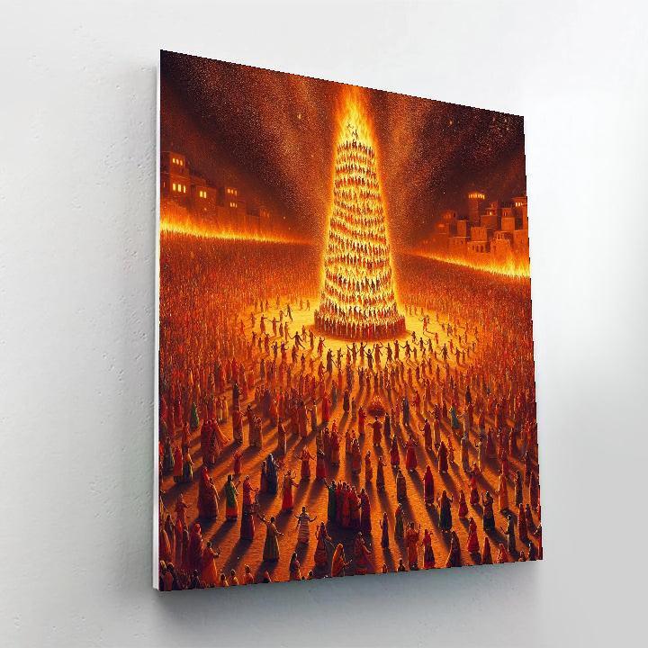 Holika Dahan Festival - India Paint By Numbers Art