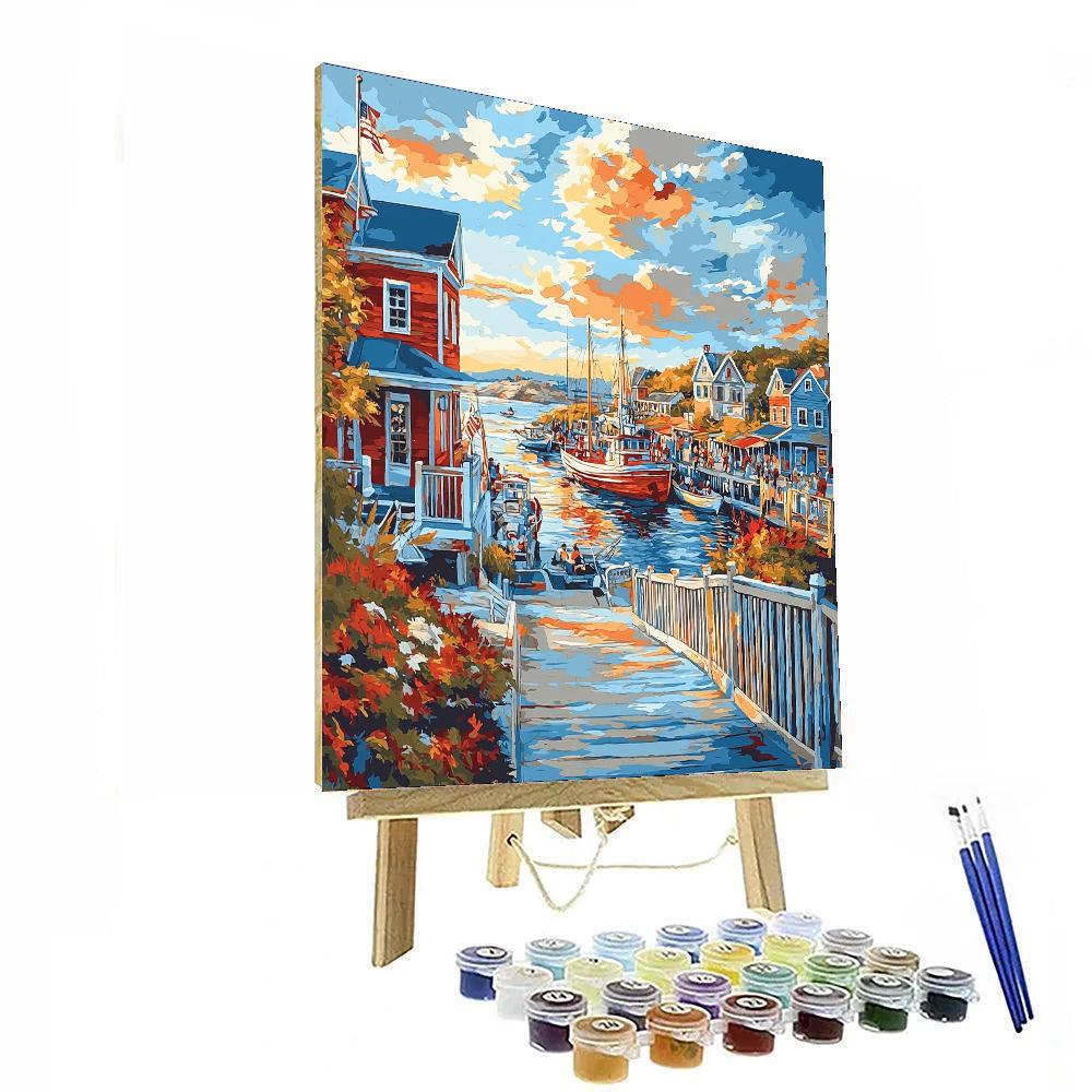 Homer Inspired Seaside Fisherman's Wharf  Paint By Numbers