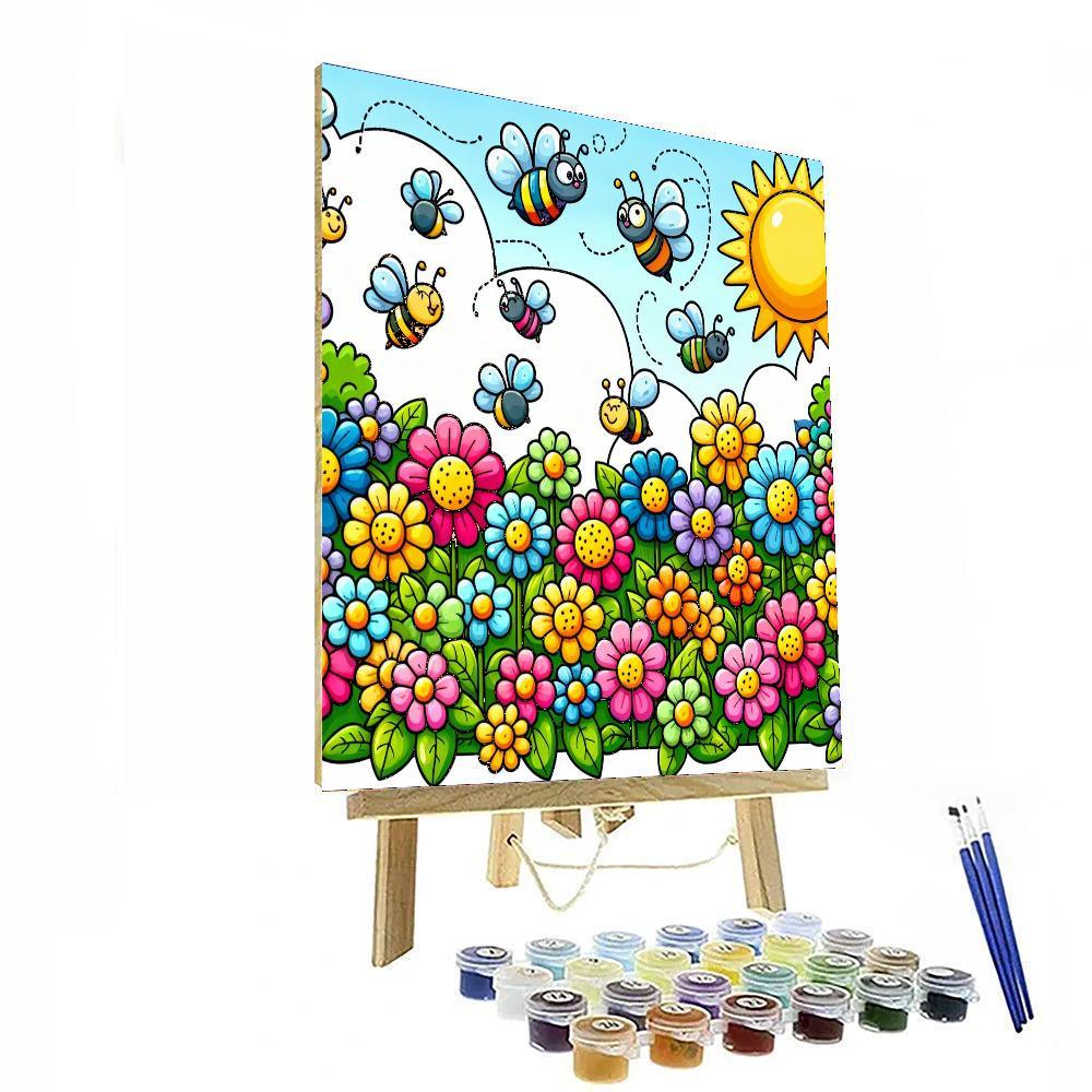 Happy Flower Garden Number Painting