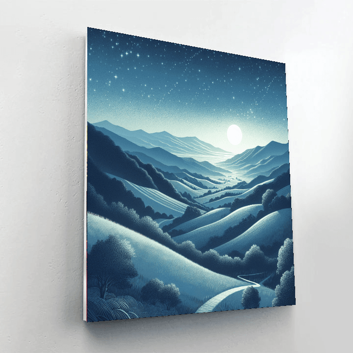 Starlit Valley Trail Number Painting