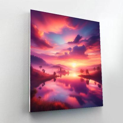 Tranquil Sunset Reflection Paint By Number
