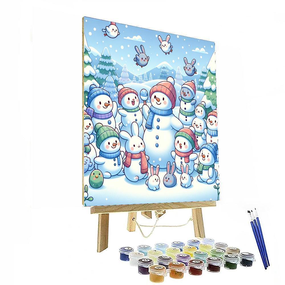 Silly Snow Friends Numbered Painting Kits