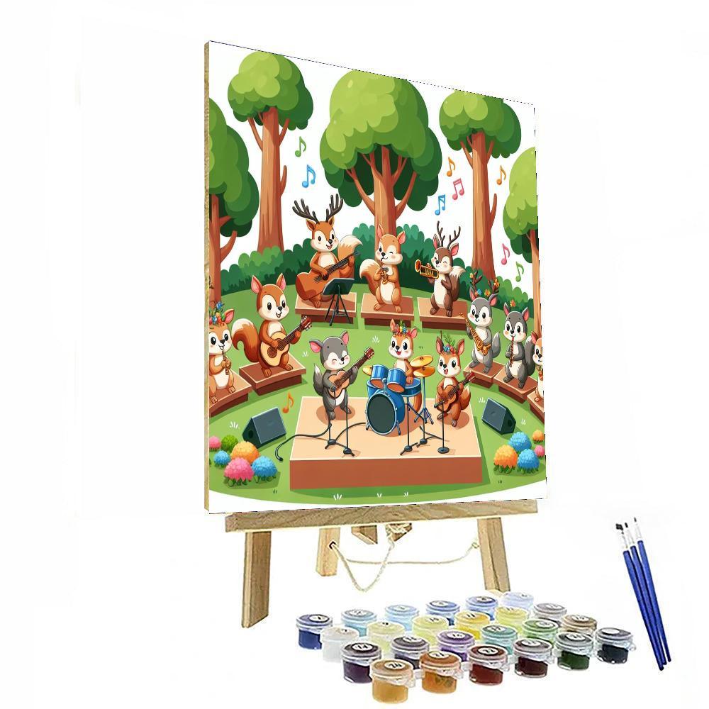 Animal Orchestra In The Woods Paint By Numbers Kits