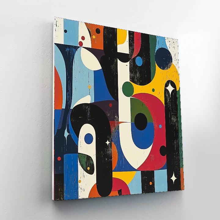 Joan Miró Inspired Curious Reflections  Number Painting