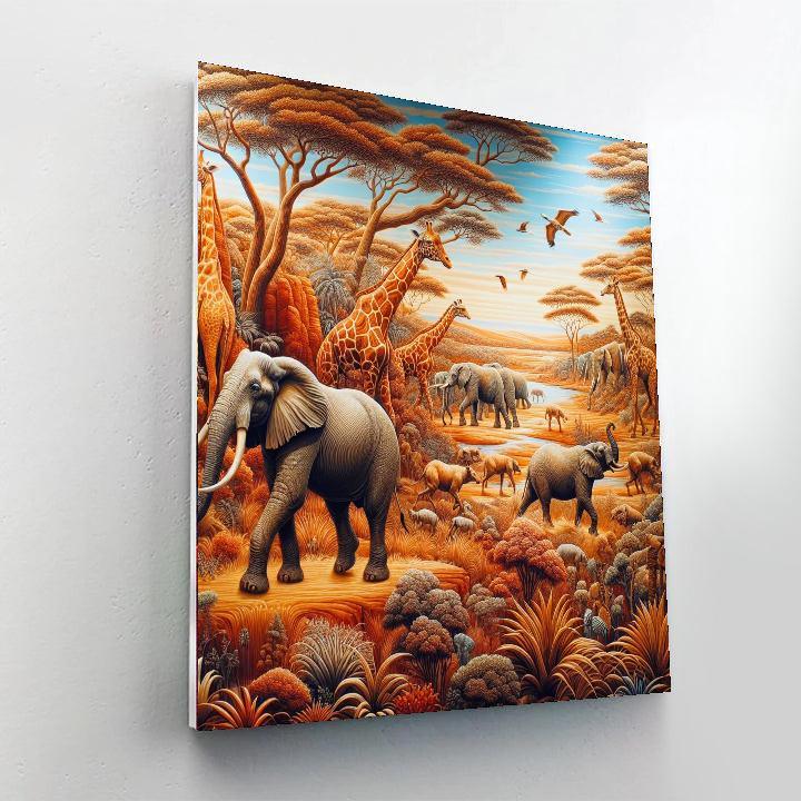 Dynamic Safari Journey Painting By Numbers Kit