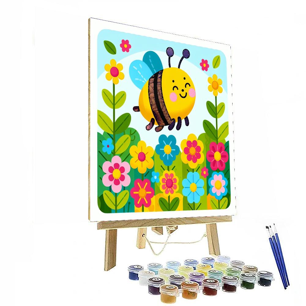 Busy Bumblebee Garden Number Painting