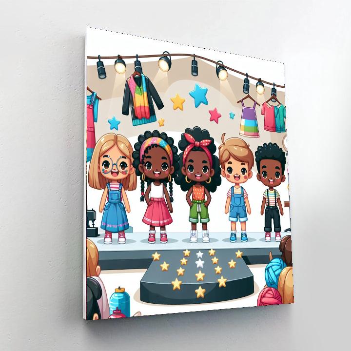 Funky Fashionistas Numbered Painting Kits