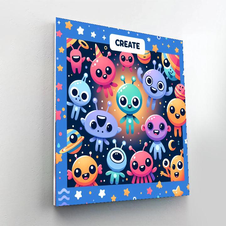 Cosmic Alien Parade Paint By Numbers