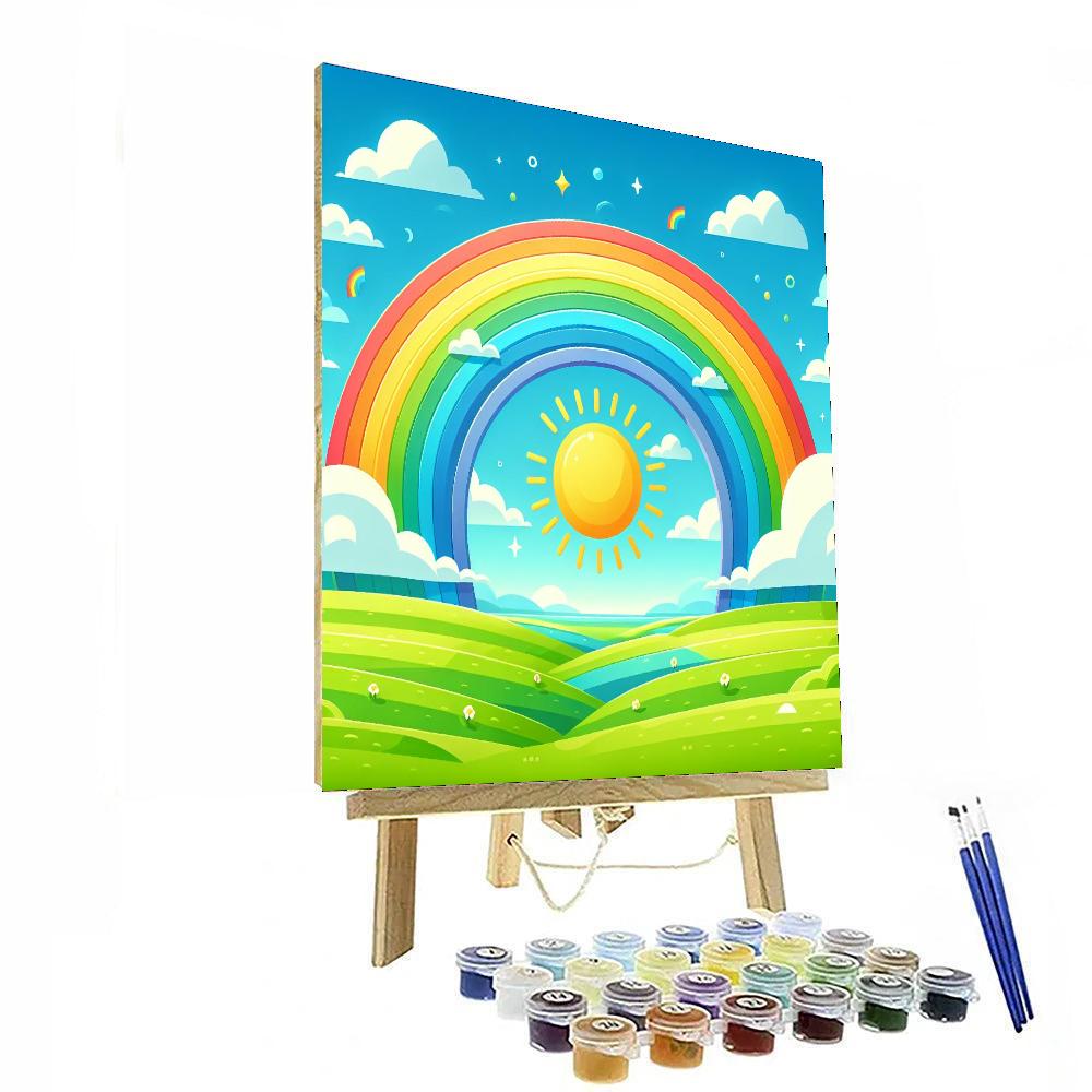 Brilliant Rainbow Paint By Numbers Art