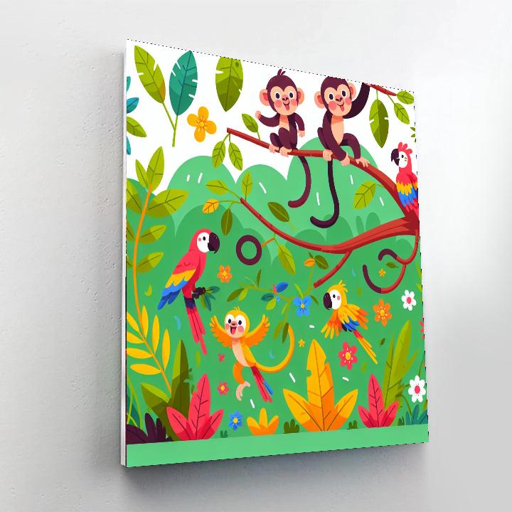 Jolly Jungle Jaunt Number Painting