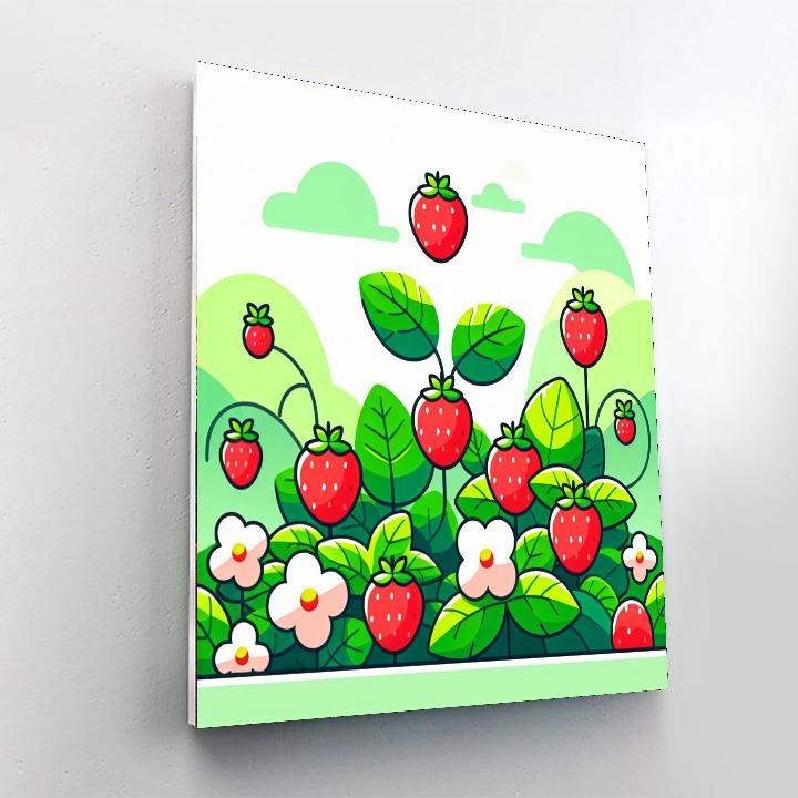 Sweet Strawberries Paint By Numbers Art