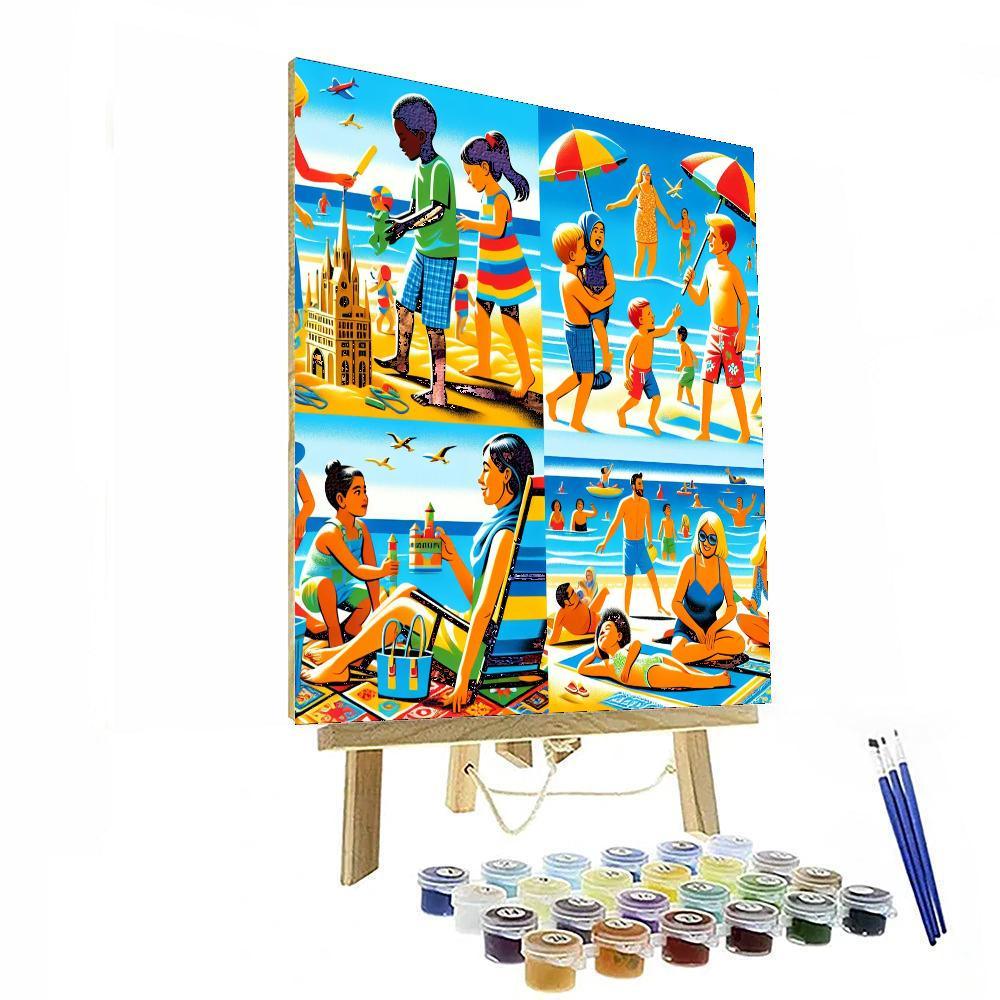 Lively Summer Beach Party Painting By Numbers Kit