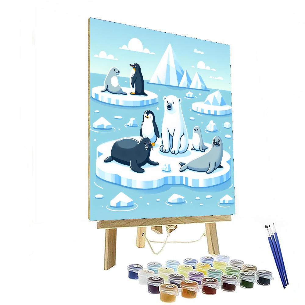 Polar Animal Expedition Painting Number Kit