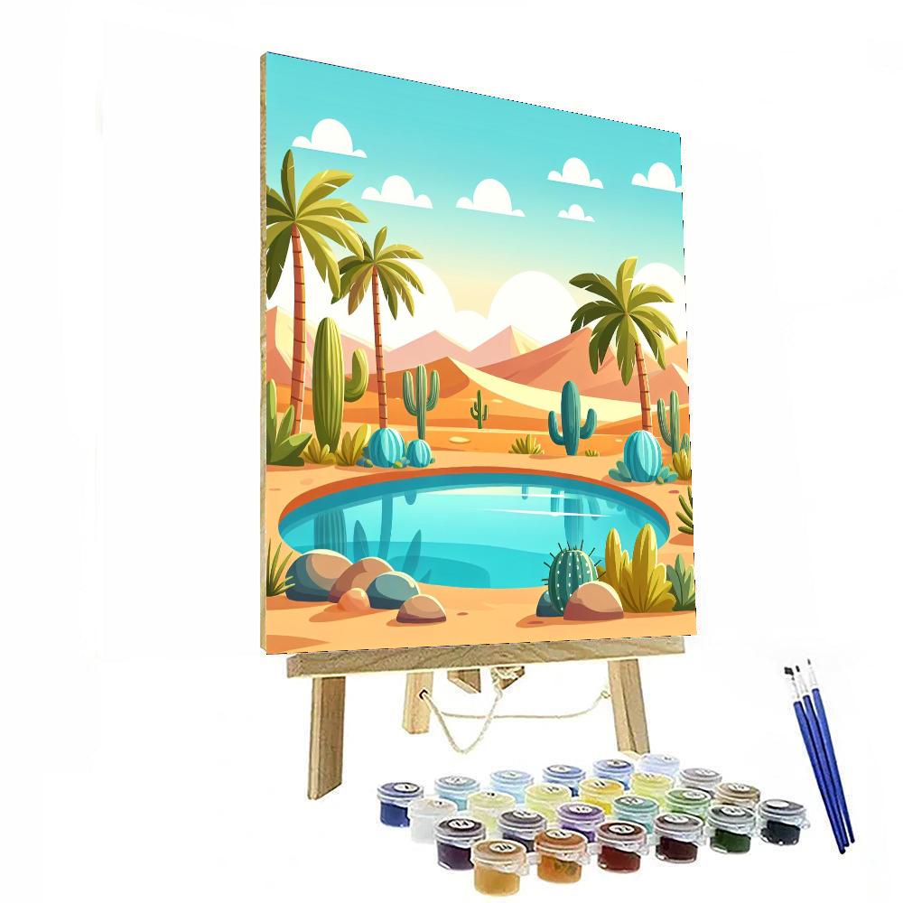 Amazing Desert Oasis Paint By Color