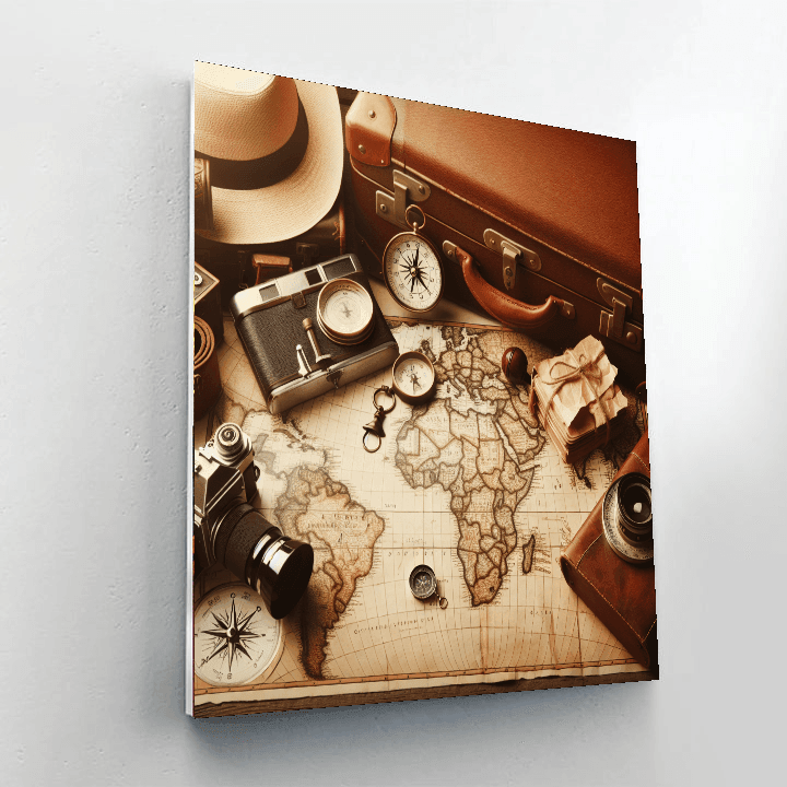 Sophisticated Vintage Travel Paint By Color