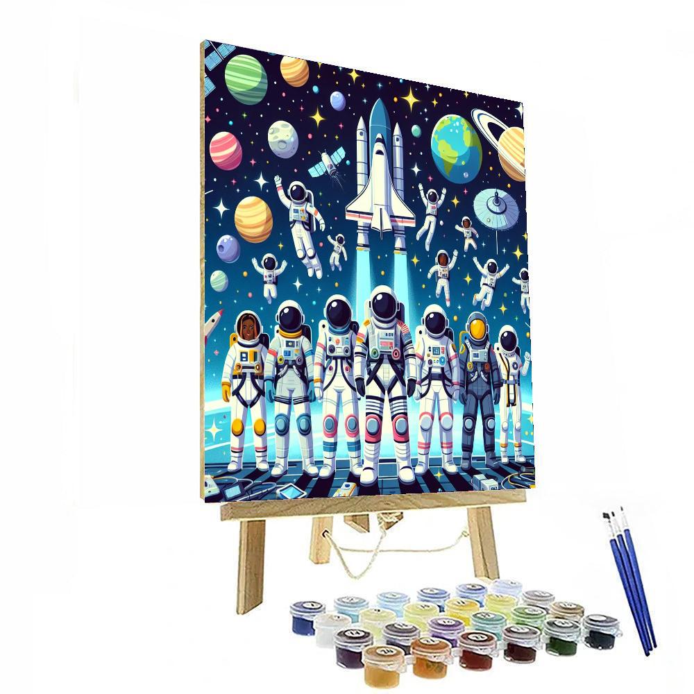 Friendly Space Mission Painting Number Kit