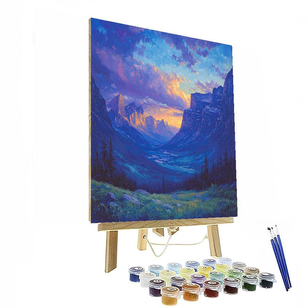 Albert Bierstadt Inspired Twilight Over The Mountains  Paint By Numbers