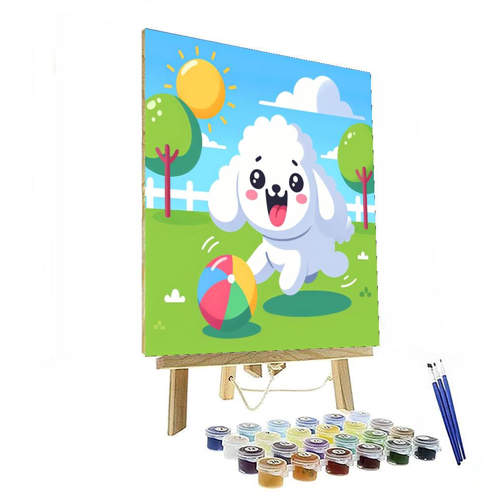 Playful Poodle DIY Paint By Numbers