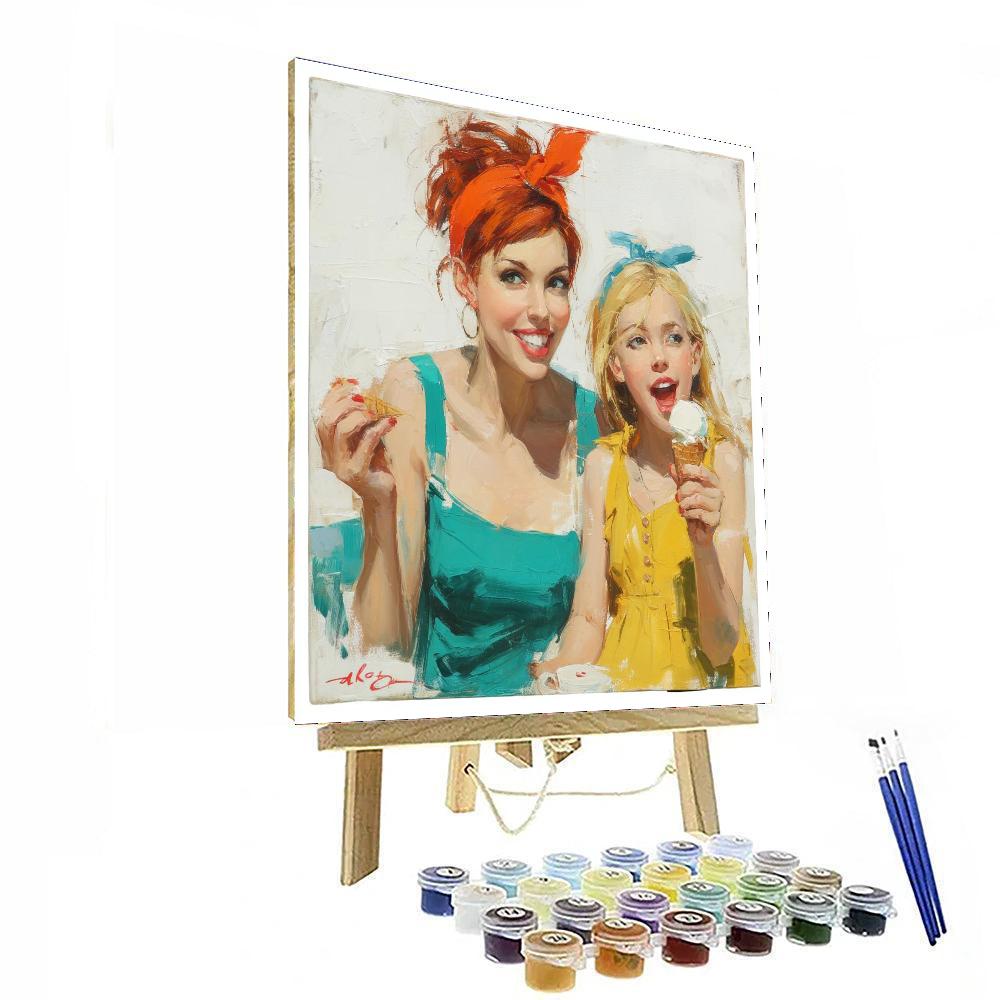 Sharing A Sweet Moment Numbered Painting Kits