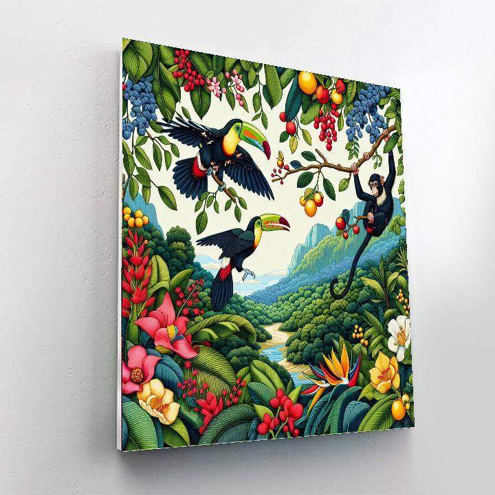 Radiant Jungle Escape Numbered Painting Kits