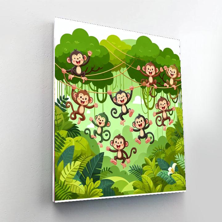 Jungle Jump Painting Number Kit