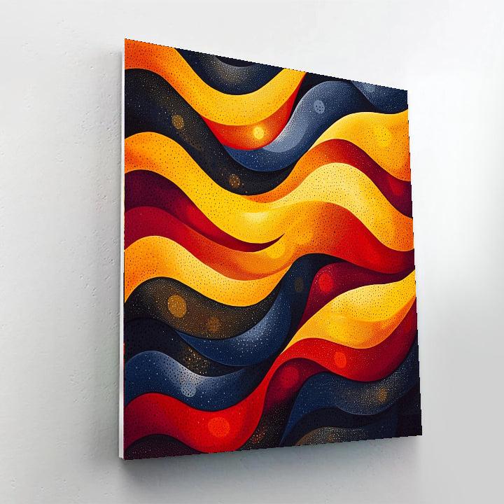 Yayoi Kusama Inspired Visionary Waves  DIY Paint By Numbers