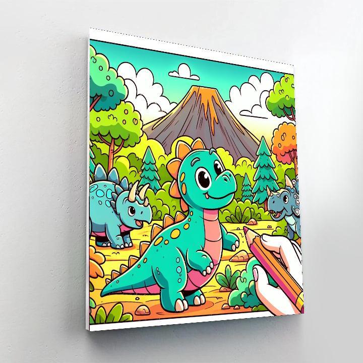 Dinosaur Kingdom Exploration Numbered Painting Kits