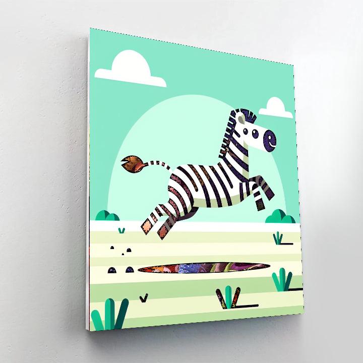 Zippy Zebra's Zigzag Painting Number Kit