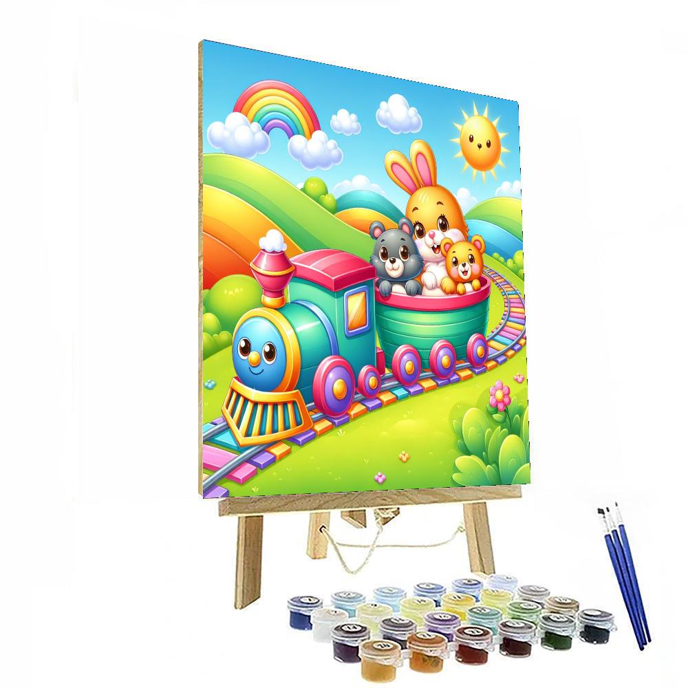 Sweet Dream Train DIY Paint By Numbers