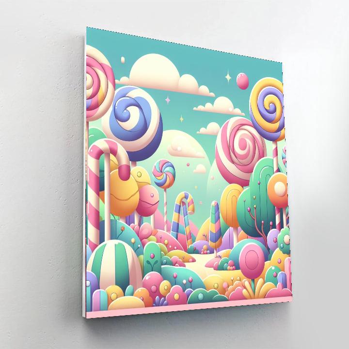 Candy Land Paint By Numbers Art