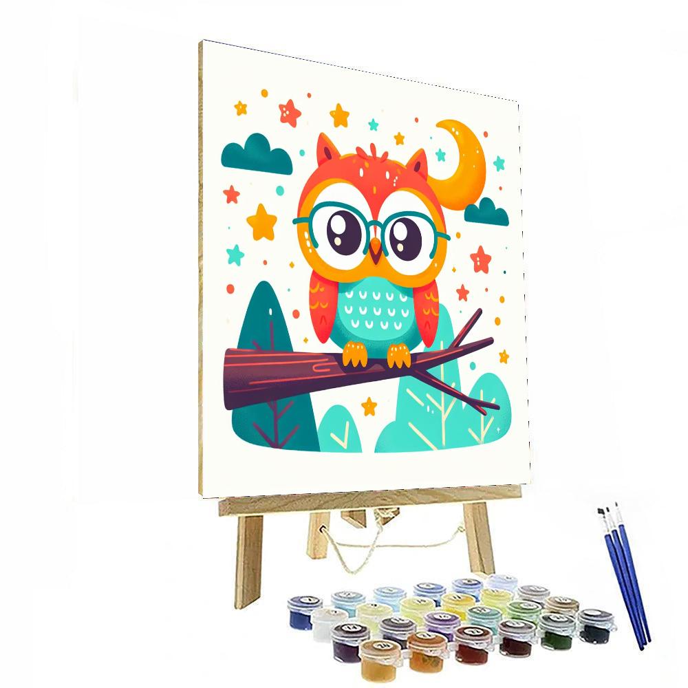 Charming Whimsical Owl Numbered Painting Kits