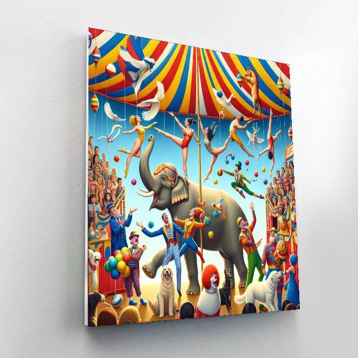 Lively Circus Spectacle Paint By Numbers Art