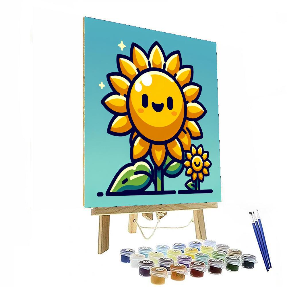 Laughing Sunflower Paint By Numbers